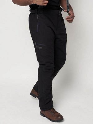 Полукомбинезон брюки горнолыжные мужские черного цвета 66211Ch