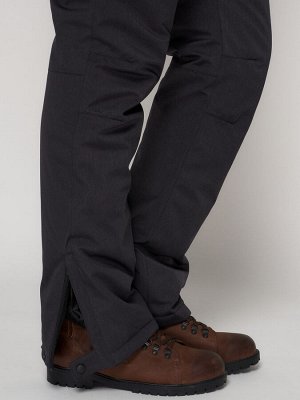 Полукомбинезон брюки горнолыжные мужские черного цвета 2284Ch