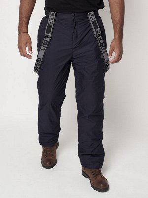 MTFORCE Полукомбинезон брюки горнолыжные мужские темно-синего цвета 662123TS