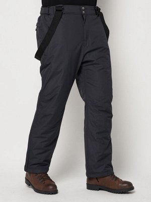 MTFORCE Полукомбинезон брюки горнолыжные мужские темно-серого цвета 66414TC
