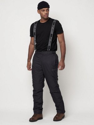 Полукомбинезон брюки горнолыжные мужские темно-серого цвета 662123TC