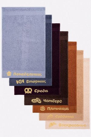 Набор махровых полотенец неделька 7 шт Happy Fox Home