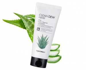 Увлажняющая пенка для умывания с экстрактом сока алоэ вера CLEAN DEW FOAM CLEANSER - ALOE
