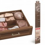 &quot;VALIANT&quot; DRAWER ORGANIZER Разделители для ящиков 3шт, 60х8см, цв.коричневый ORG-3B