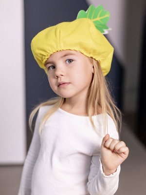 Шапка Ткань: фетр - полиэстер
Год: 2022
Страна: Россия

Шапочка карнавальная Репки для детей из фетра. Желтая шапка с зеленым листиком сверху.