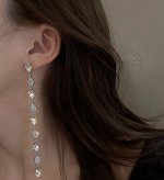 Серьги длинные комбинированные