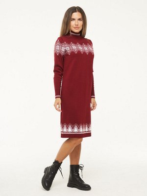 Платье женское 5222-2491   254/10054 спелая вишня/белый