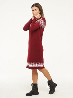 Платье женское 5222-2491   254/10054 спелая вишня/белый
