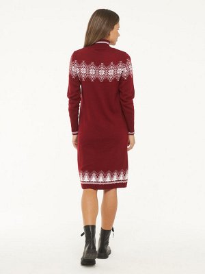 Платье женское 5222-2491   254/10054 спелая вишня/белый