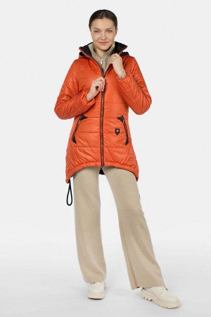 04-1659 Куртка демисезонная (синтепон 200) Плащевка оранжевый