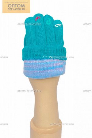 Перчатки детские (5-8л или 8-12л) трикотажные утепленные