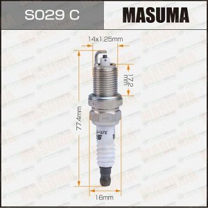Свеча зажигания Masuma ZFR6F-11 с никелевым электродом, арт. S029C