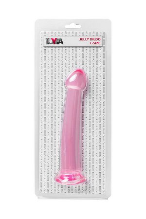 Нереалистичный фаллоимитатор TOYFA Basic Jelly Dildo L, TPE, розовый, 20 см