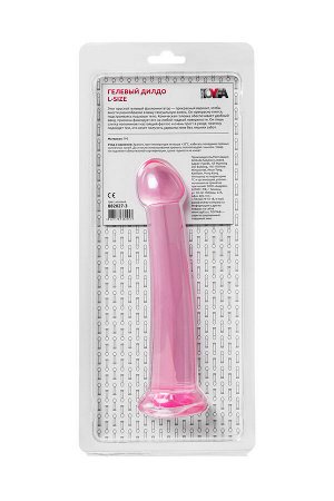 Нереалистичный фаллоимитатор TOYFA Basic Jelly Dildo L, TPE, розовый, 20 см
