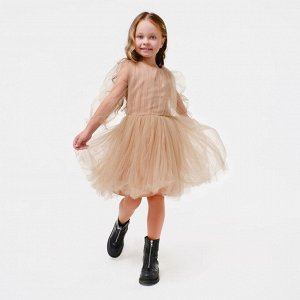 Платье для девочки нарядное KAFTAN, рост 98-104 см (30), бежевый