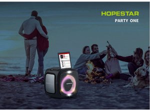 NEW ! МОЩНАЯ ! Портативная колонка Hopestar Party One 80W с двумя микрофонами