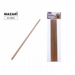 Деревянные палочки для творчества круглые 5 шт 30 см х 1 см M-10001 Mazari {Китай}
