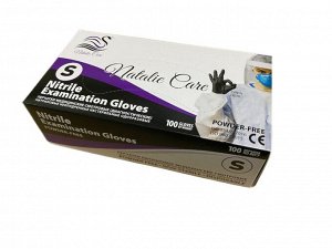 Перчатки "NATALIE CARE" нитриловые,  медицинские, одноразовые, неопудренные, нестерильные, чёрные, размер "S", 100 шт/упак.
