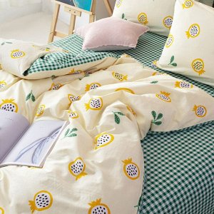 Viva home textile Комплект постельного белья Делюкс Сатин на резинке LR327
