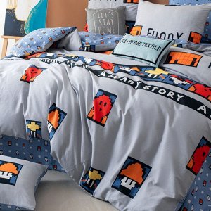 Viva home textile Комплект постельного белья Делюкс Сатин на резинке LR336