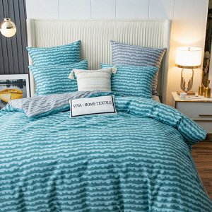 Viva home textile Комплект постельного белья Делюкс Сатин на резинке LR412