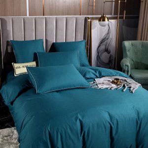 Viva home textile Комплект постельного белья Однотонный Сатин Элитный на резинке OCER006