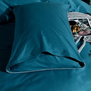 Viva home textile Комплект постельного белья Однотонный Сатин Элитный на резинке OCER006