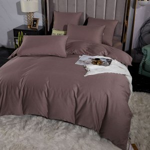 Viva home textile Комплект постельного белья Однотонный Сатин Элитный на резинке OCER007