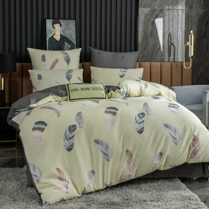 Viva home textile Комплект постельного белья Делюкс Сатин на резинке LR426