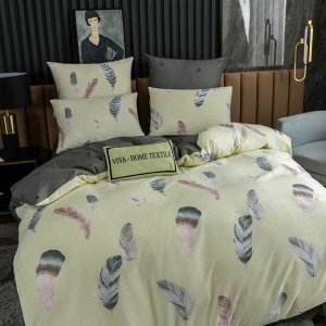 Viva home textile Комплект постельного белья Делюкс Сатин на резинке LR426