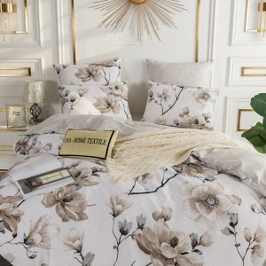 Viva home textile Комплект постельного белья Делюкс Сатин на резинке LR432