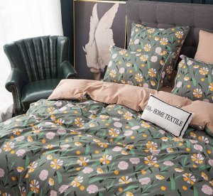 Viva home textile Комплект постельного белья Сатин Вышивка на резинке CNR126