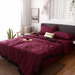Комплект постельного белья Однотонный Сатин с Одеялом FB016