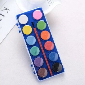 Краски Акварель для рисования, 12 цветов/Набор красок для детского творчества/Акварель для рисования