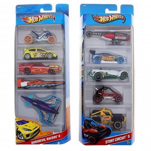 Набор подарочный Hot wheels: 5 машинок, МИКС