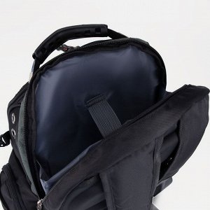 Рюкзак на молнии, цвет чёрный/хаки