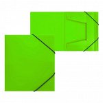 Папка на резинке А5, 500 мкм, Calligrata, корешок 30 мм, неоноая, салатовая