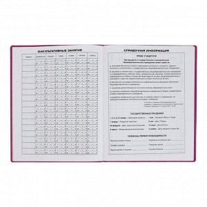 Премиум-дневник универсальный, для 1-11 класса Vivella, обложка искусственная кожа, розовый