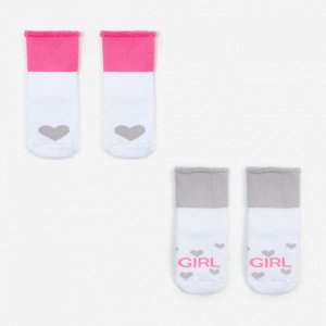 Носки детские для девочки махровые Крошка Я Girl, 2 пары
