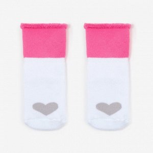 Набор носков для девочки махровые Крошка Я "Girl", 2 пары, размер 10-12 см