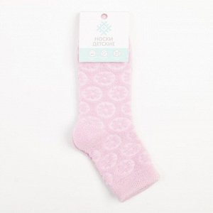 Носки для девочки махровые KAFTAN «Цветочки», р-р 16-18 см, цвет лиловый
