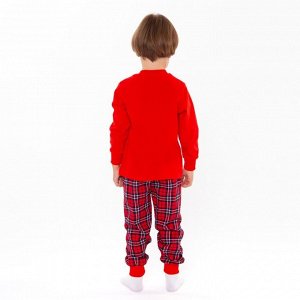 Пижама детская, цвет красный, рост