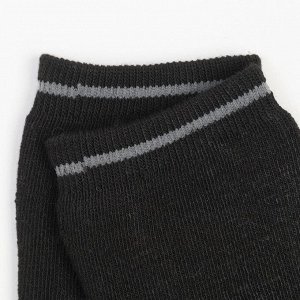 Носки женские махровые, цвет серый/черный, размер 23-25