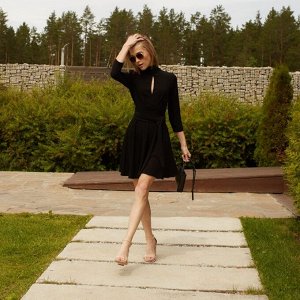 Платье женское MINAKU: Green trend, цвет чёрный