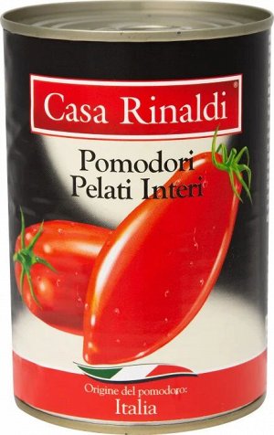 Casa Rinald Помидоры очищенные в томатном соке, 400гр