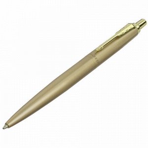 Ручка шариковая PARKER "Jotter XL Monochrome Gold GT", корпус золотой, нержавеющая сталь, синяя,2122754