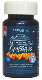 БАД &quot;Омега-3&quot; Премиум 1уп/180кап/банка, бан, банк