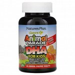 Nature`s Plus Animal Parade DHA-Omega 3, Омега-3 для детей, 90 жев.таб