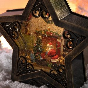 Светодиодная фигура «Дед Мороз с подарками» 26 x 26 x 7 см, пластик, батарейки ААх3 (не в комплекте), свечение тёплое белое