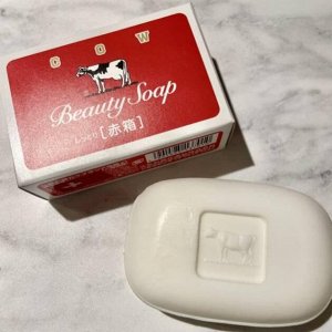 137065 "COW" "Beauty Soap" Молочное увлажняющее мыло с пудровым ароматом роз (6штх100гр) 1/24